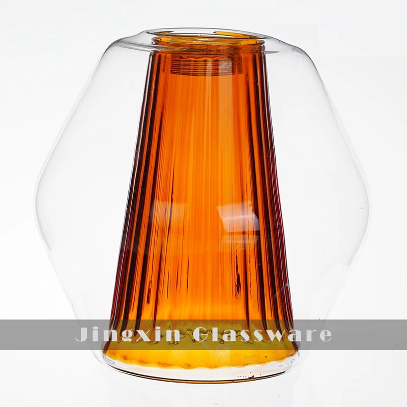 amber glass lamp shade 1