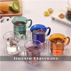 Hőálló üveg duplafalú teáscsésze